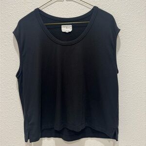 Lou & Grey Black Tee Crop Top